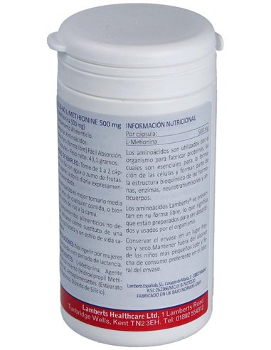 L-Metionina 500 mg de Lamberts