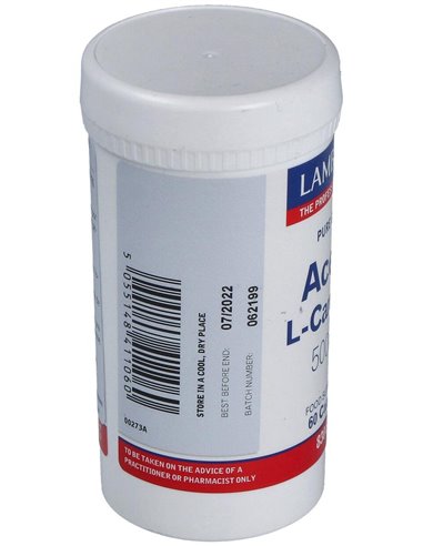 L-Acetil Carnitina HCl 500 mg 60 Caps. de Lamberts