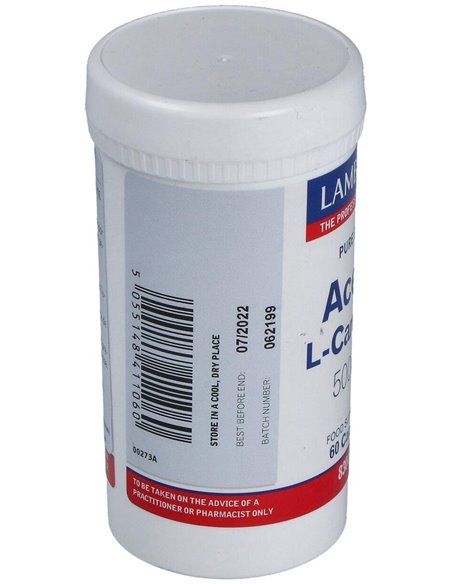 L-Acetil Carnitina HCl 500 mg 60 Caps. de Lamberts