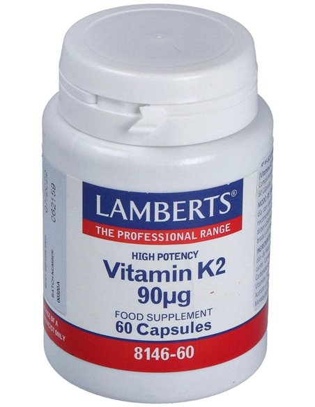 Vitamina K2 (como MK-7) 90 µg 60 Caps. de Lamberts
