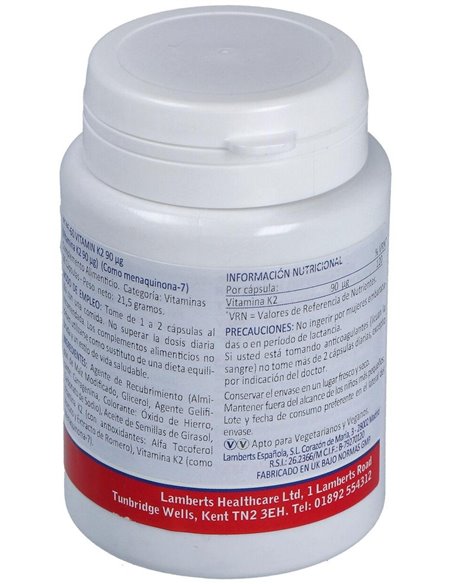 Vitamina K2 (como MK-7) 90 µg de Lamberts