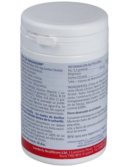 MagAbsorb® Mag 375 mg (en polvo) 165 g de Lamberts