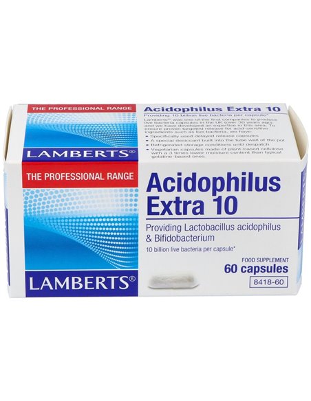 Acidophilus Extra 10 (10000 millones por cápsula) de Lamberts