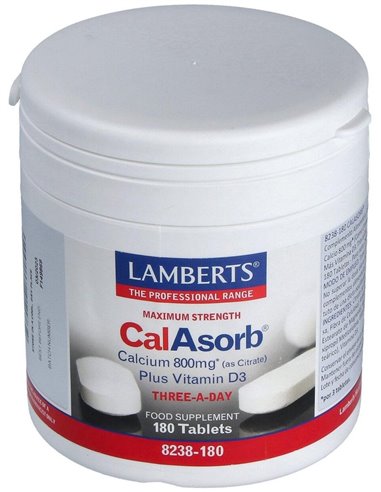 CalAbsorb® (Calcio 800 mg como citrato) 180 Tabs. de Lamberts