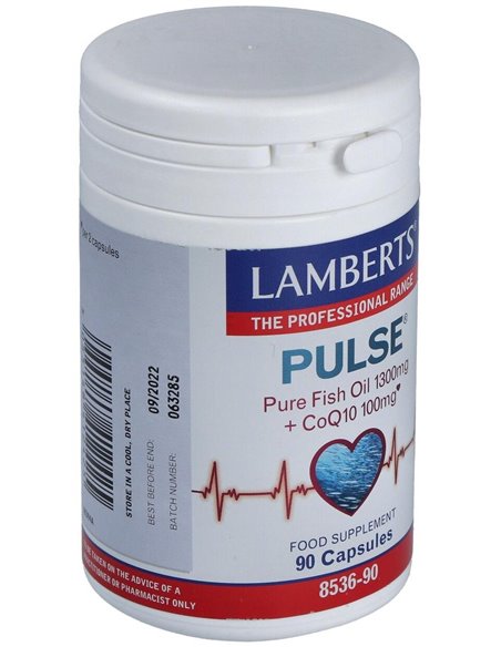 Pulse® (Aceite Pescado 1300 mg  + CoQ10 100 mg) 90 Caps. de Lamberts