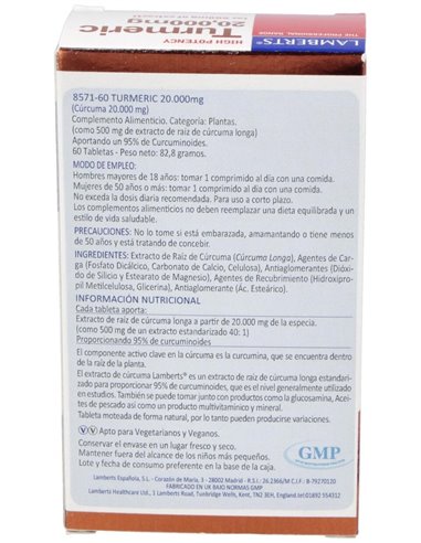 Cúrcuma (Turmeric) 20.000 mg de Lamberts