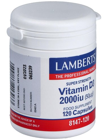 Vitamina D3 2000 UI (50 µg) 120 Caps. de Lamberts