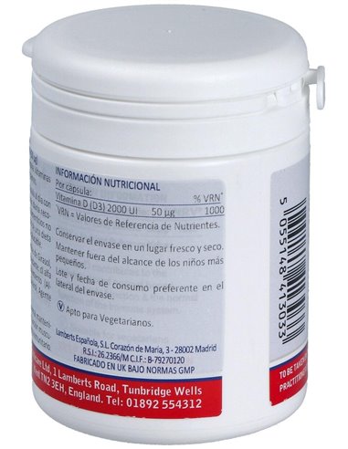 Vitamina D3 2000 UI (50 µg) de Lamberts