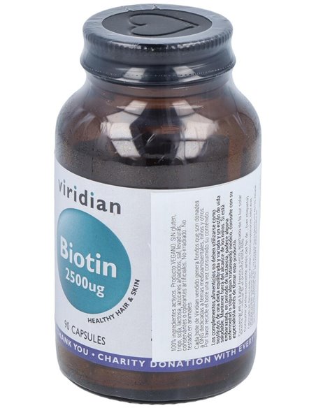 Biotina 2500Ug 90Cap.Veg. de Viridian
