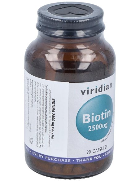 Biotina 2500Ug 90Cap.Veg. de Viridian