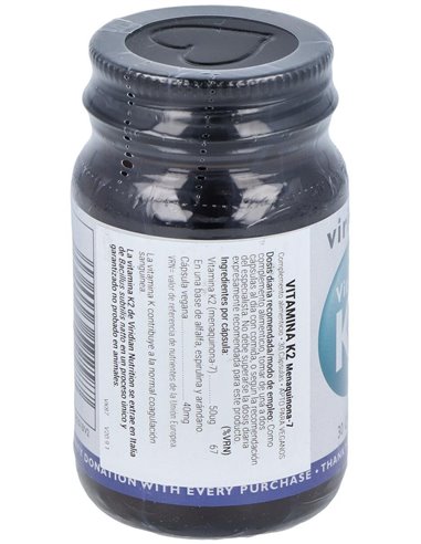 Vitamina K2 50Ug 30Cap.Veg. de Viridian