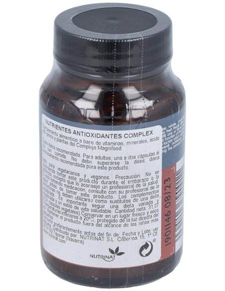 Nutrientes Antioxidantes Complex 50 Vcáps de Terranova