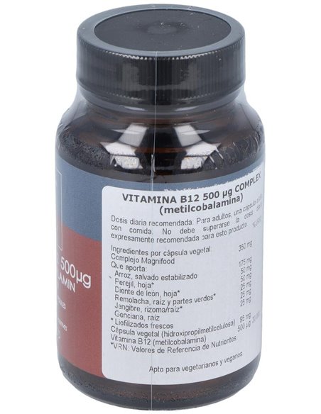 Vitamina B12 500Mcg Complex (Metilcobalamina) 50Vc de Terranova