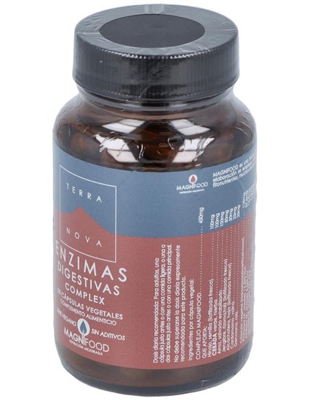 Enzimas Digestivas Complex 50 Vcáps de Terranova