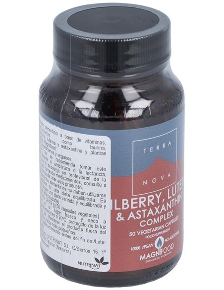 Mirtilo, Luteina Y Astaxantina Complex 50Cap. de Terranova