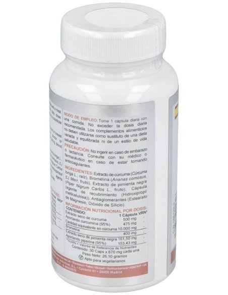 Curcumin Complex 10000Mg. 30Cap. de Airbiotic