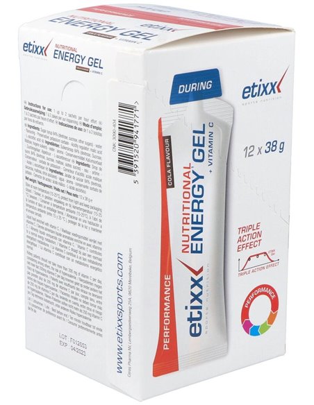 Etixx Energy Nutritional Gel Sabor Cola 12Ud. de Etixx
