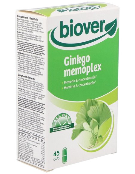 Ginkgo (memoria y concentración) memoplex 45 capsulas Biover