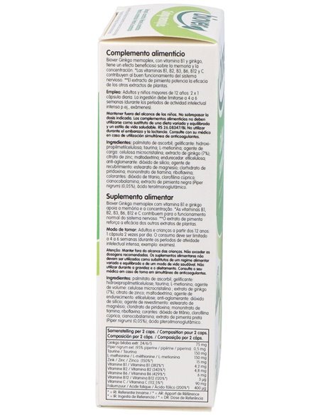 Memoria Y Concentracion (Ginkgo Memoplex 45Cap. de Biover