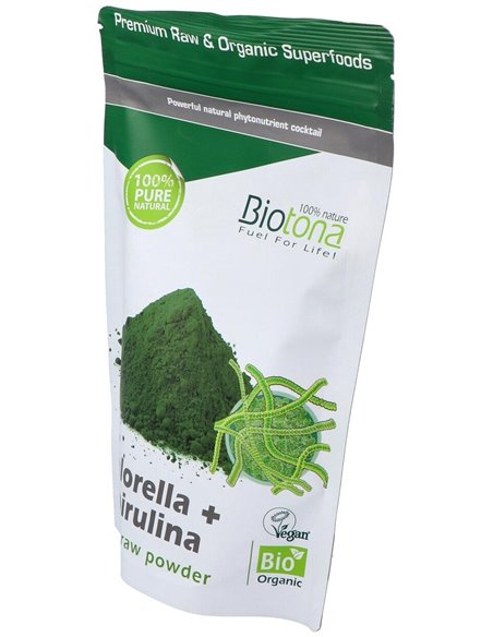 Chlorella Spirulina Raw 200Gr. Bio de Biotona