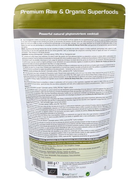 Hemp Protein Cañamo 300Gr. Bio de Biotona