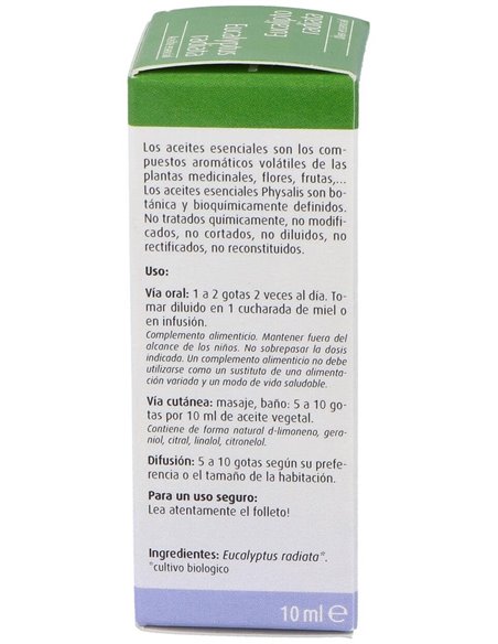 Esencia Eucalipto Radiata 10Ml. Bio de Physalis