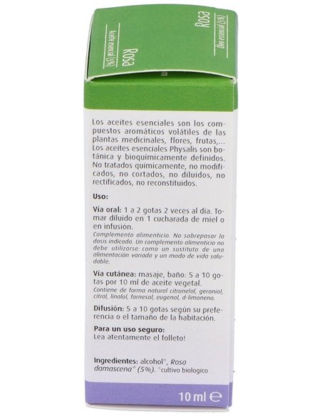 Esencia Rosa Damascena 10Ml. Bio de Physalis