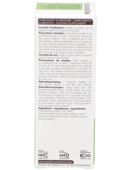Manzanilla Romana Flor Aceite Esencial 5Ml. de Pranarom Aceites