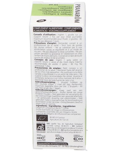 Oregano Inflorescencias Comp.Ac. Esencial 10Ml.Bio de Pranarom Aceites