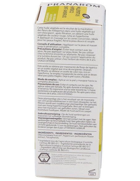 Hiperico Aceite Vegetal Bio 50Ml. de Pranarom Aceites