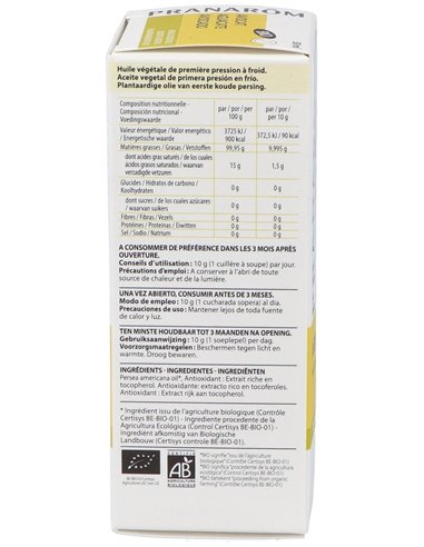 Aguacate Aceite Vegetal Bio 50Ml. de Pranarom Aceites