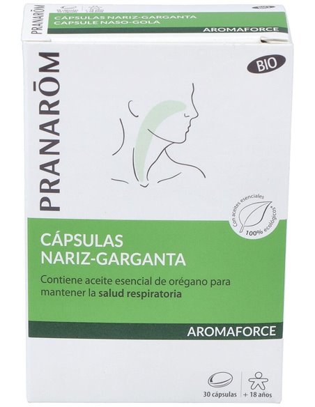 Aromaforce Nariz-Garganta 30Cap. Bio de Pranarom P.Acabado