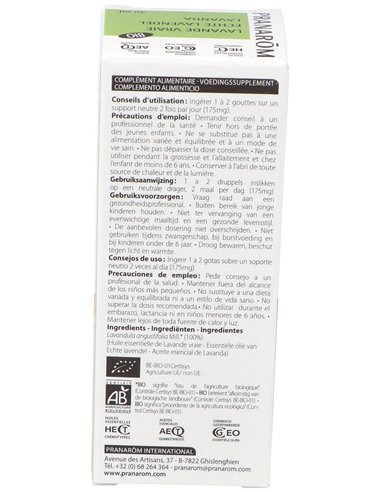 Lavanda Aceite Esencial Bio 30Ml. de Pranarom Aceites
