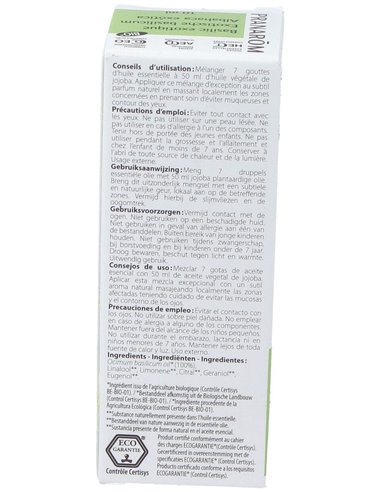 Albahaca Exotica Aceite Esencial 10Ml. Bio de Pranarom Aceites