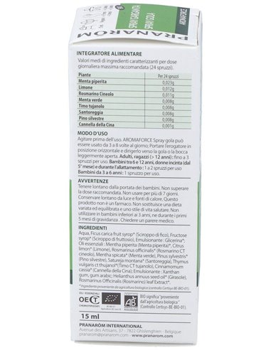 Aromaforce Garganta Spray 15Ml. Bio de Pranarom P.Acabado