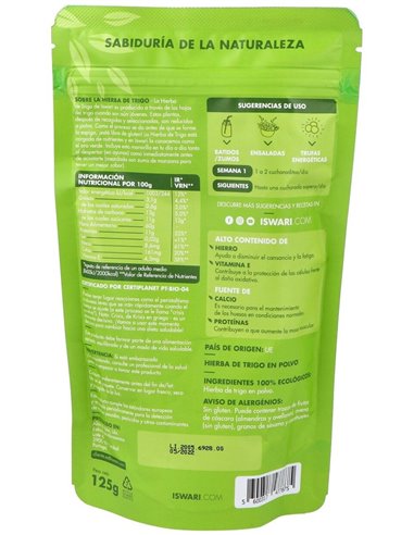 Hierba De Trigo Bio 125G Es 125G de Iswari