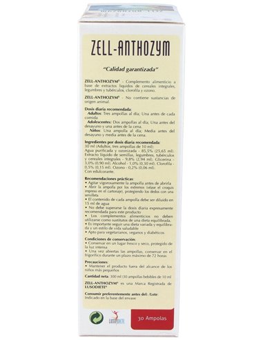 Zell-Anthozym 30X10Ml. Lusodiet de Lusodiete