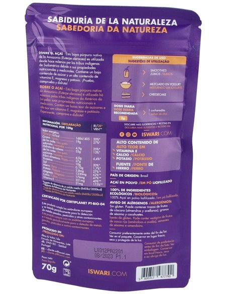 Açai Liofilizado Bio 70g
