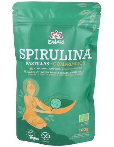 Spirulina Bio 200 Tabletas 100 Gr Es de Iswari