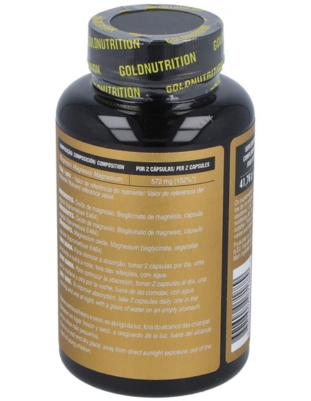 Magnesio 600Mg. 60 capsulas de Gold Nutrition