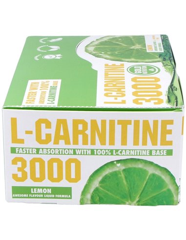 L-Carnitina 3000Mg. Sabor Limon 20Viales de Gold Nutrition