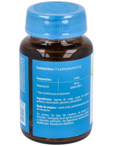 Vitamina D3 4000Ui 60Perlas de Dietmed