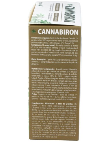 Cannabiron 30Cap+30Comp. de Dietmed