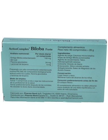 Activecomplex Biloba Forte 60Comp. de Pharma Nord