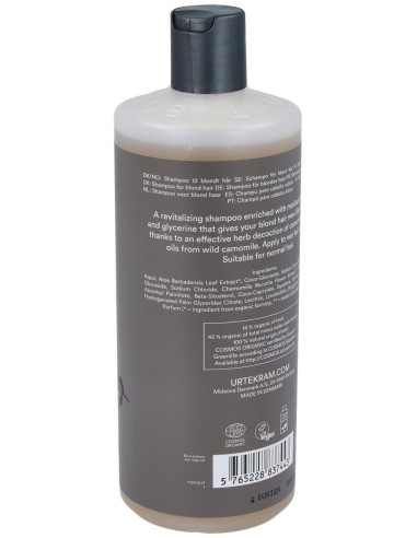 Champu Manzanilla Cabello Claro 500Ml. Eco Vegan de Urtekram