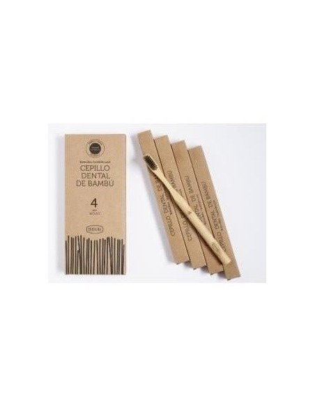 Cepillo Dental Bambu Con Carbon Activado 4Uds Ir01 de Irisana