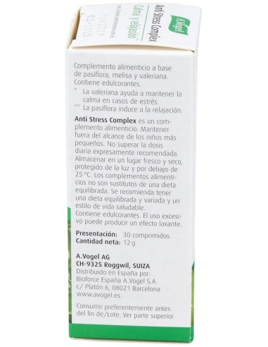 Anti Stress Complex 30Comp. de A.Vogel