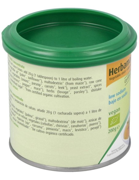Herbamare Caldo Vegetal Bajo En Sodio Bote 200 Gr de A.Vogel