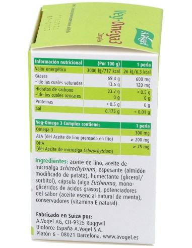 Veg-Omega-3 Complex Cápuslas 30 de A.Vogel