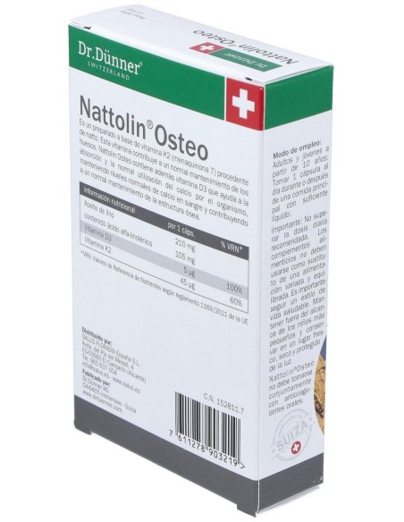 Nattolin Osteo 30Cap. Dr.Dunner de Salus